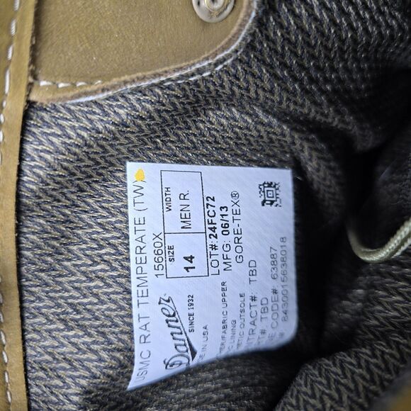 Danner 15660X USMC RAT Temperate Gore-Tex Boots Size 14 R Men main image 6